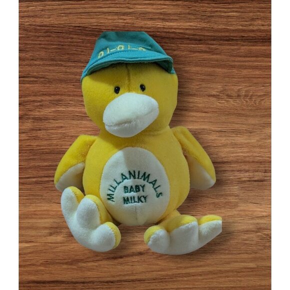 Millanimals Baby Milky Plush Toy Yellow Duck W/ Green Hat Commonwealth 10" Soft - Picture 2 of 11